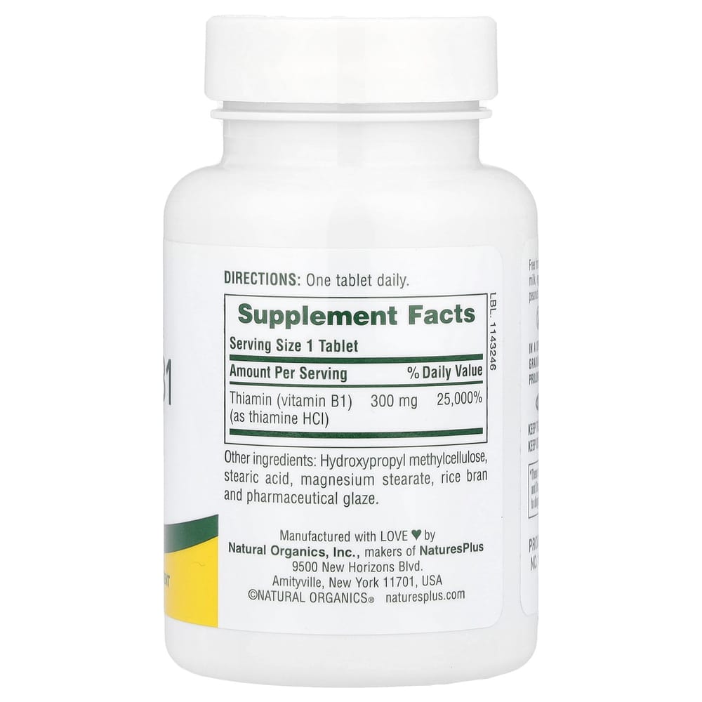 iHerb Nature'sPlus Vitamin B-1 300 Mg 90 Tablets