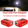 USB Power Adapter For Craftsman 14.4-20V CMCB202 CMCB201 CMCB205 Li-ion Battery DC 12V Output Port With LED Work Light