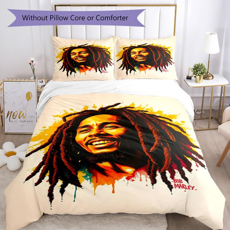 Bob Marley Quilt Cover Set Suitable for Guest Room Lightweight Christmas Gift