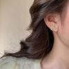 Bow Pearl Earrings Girl's Design Senior Sense of Earrings Light Luxury Fashion Versatile Fashionable and Versatile Earrings