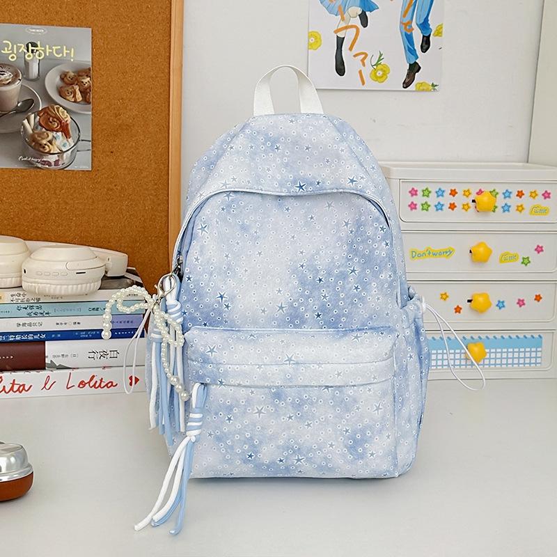Schoolbag High Value Ins Tie-dye Backpack Women's 1011 New Large-capacity Junior High School Student Schoolbag Commuter Computer Backpack