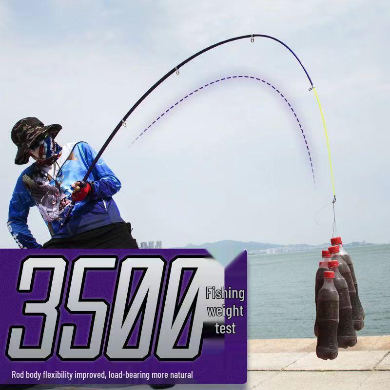 5-Layer Long Cast Fishing Rod with Metal Reel Seat and Ground Insert