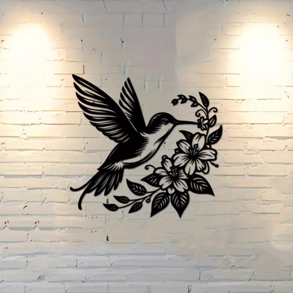 Metal Hummingbird Wall Artistic natureInspired Silhouette Decor