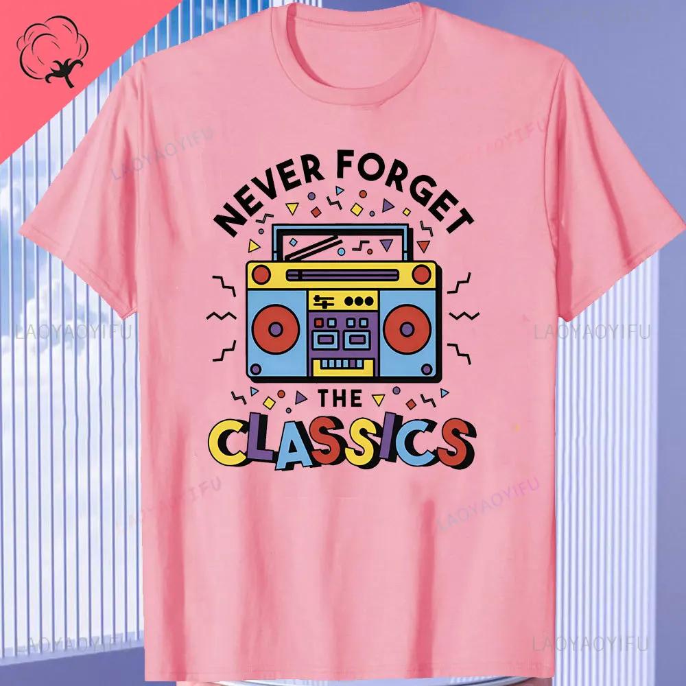 Funny 80s Vintage Design Mens Tshirt Nostalgic I Love The 90s High Quality Cotton Shortsleev Trip Down Memory Lane 80s Tee