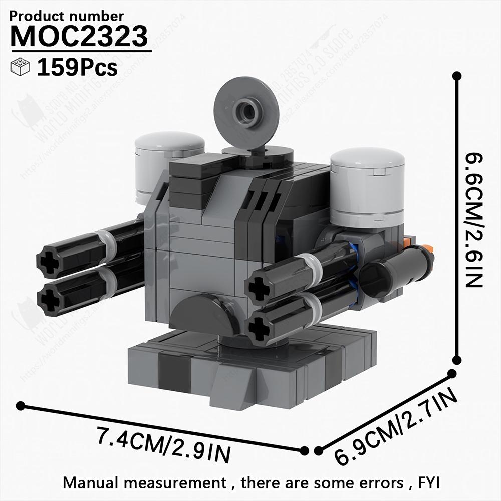 MOOXI Classic Military Space Wars Movie Weapons Gun Cannon Model MOC Bricks DIY Assembled Building Blocks Compatible Figures Toy