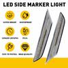 For 03-06 G35 Sedan White & Amber Sequential Side LED Marker Light Clear Lens 2x