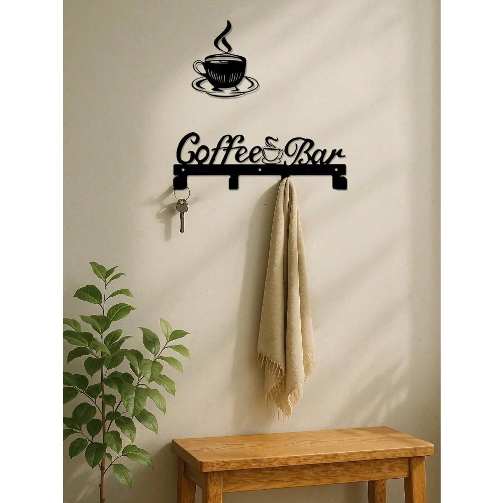 2-Pack Metal Mug Holder Wall Mount, Coffee Cup Rack for Kitchen, Farmhouse Rustic Organizer for Bathroom, Halloween Christmas Decor