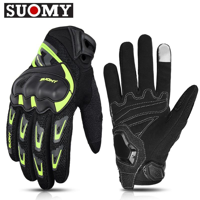 Full Finger Motorcycle Gloves Men Women Anti-Slip Abrasion Resistant Breathable Touchscreen Compatible Riding