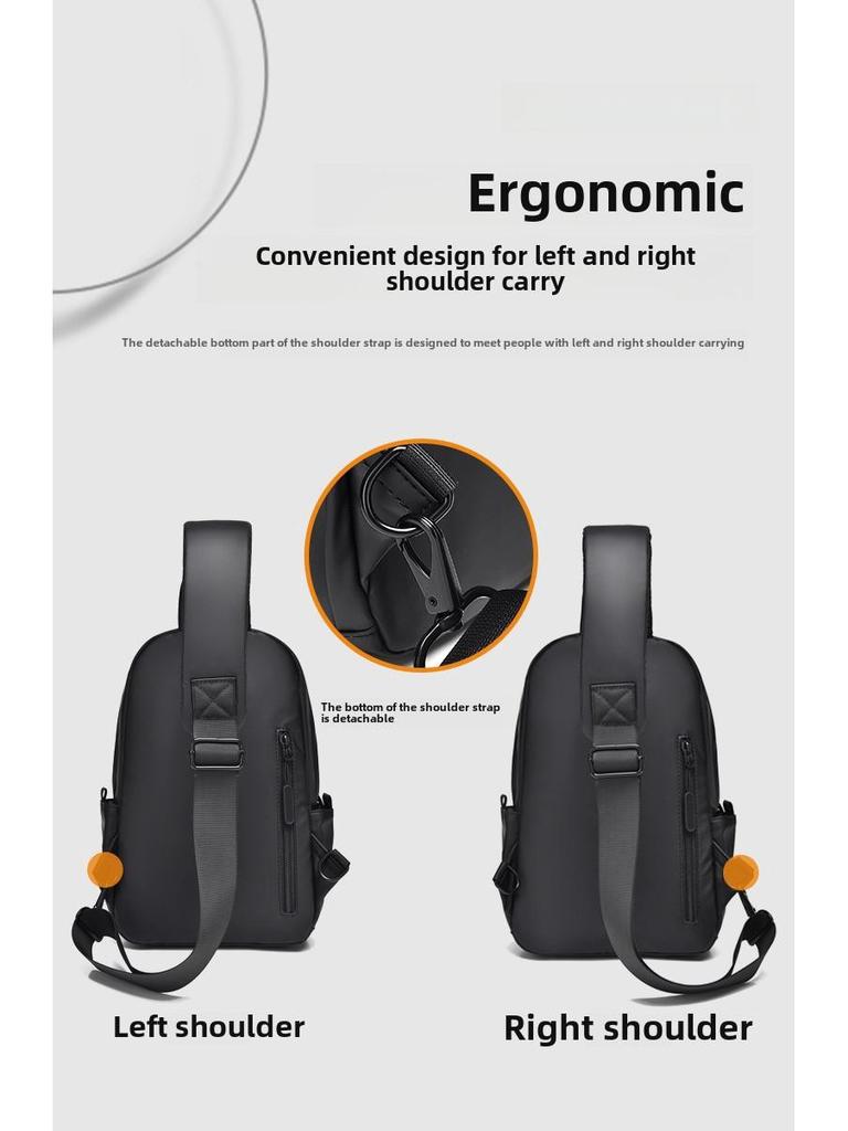 Men's 2023 Trendy European & American Style Multifunctional Chest Messenger Bag