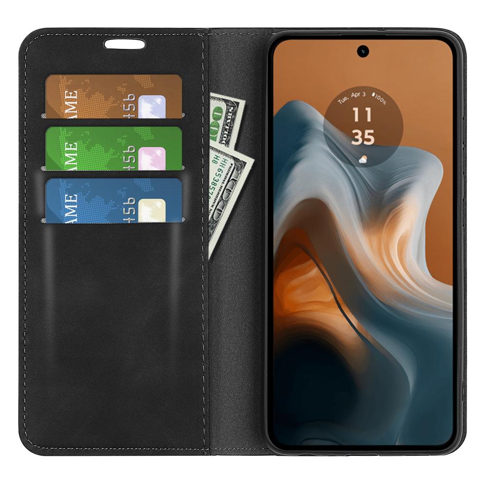 For Motorola Moto G45 5G/G34 5G Case PU Leather Stand View Magnetic Protect Phone Cover