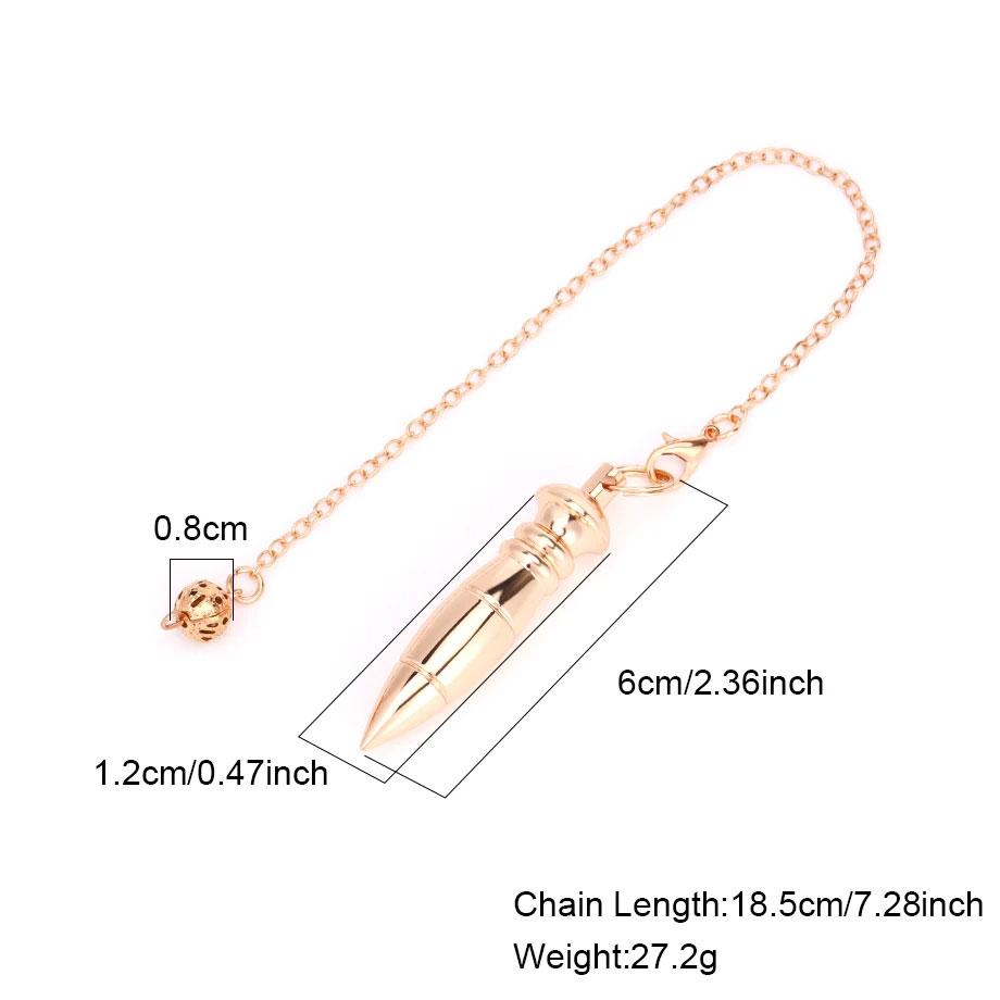 Cone 100% Copper Brass Metal Pendant Pendulum for Divination Dowsing Reiki Healing Egyptian Isis Pendulos Professional A001