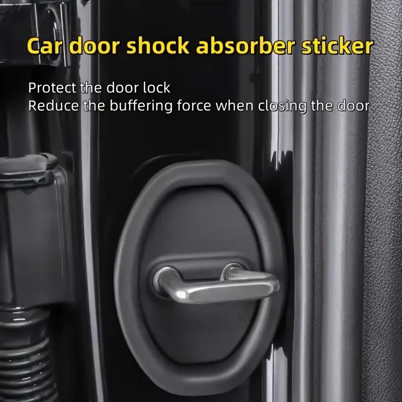 4/12pcs Car Door Lock Shock Absorber Cushion Crash Protection Cushion Seal Guard Plug Silicone Crash Protection Kit Accessories