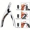 4-en-1 Stainless Steel Coupe-ongles Pousse-cuticules Pince à cuticules Coupe-ongles Enlève-peau Morte Ciseaux Pinces Outils Pédicure Manucure