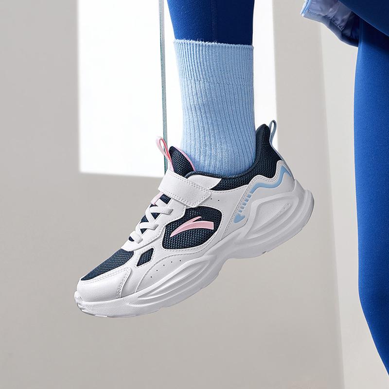 Anta Kids Synthetic Leather Fabric Trendy Versatile Comfortable Lightweight Shock Absorption Low Top Running Shoes Men Running Shoes A22445577-2