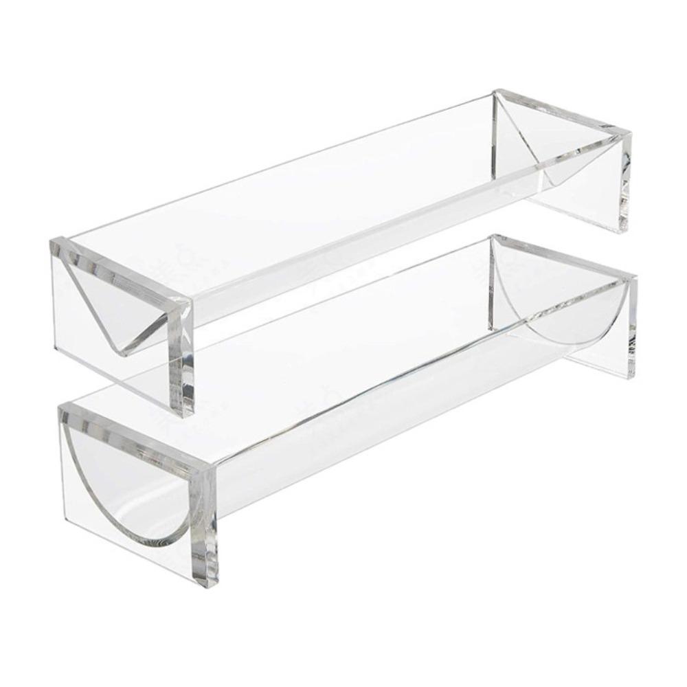 Durable Clear Cracker Tray Acrylic Cracker Holder Cracker Serving Tray Versatile 8.7*2.7in Biscuit Stand Serving Stand