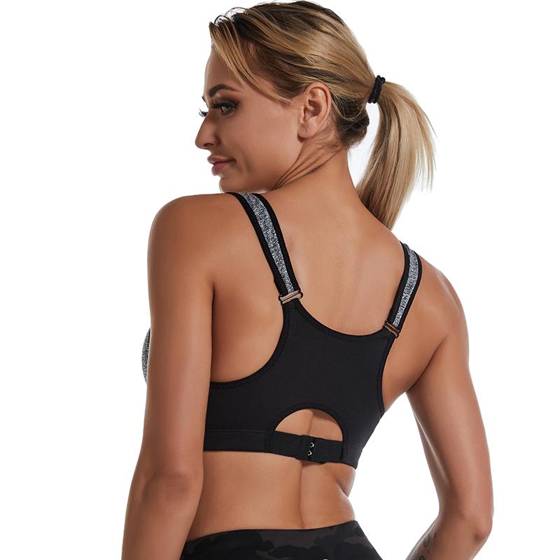 Damen-Sport-BH mit Reißverschluss, stoßfest, Tank-Top, Yoga-Unterwäsche für sportliche Frauen, Übergröße, Bodybuilding, Laufen, Sport-BHs, Dessous