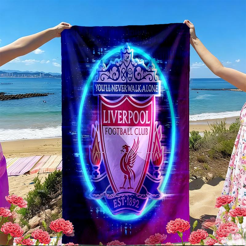 Liverpool F.C Print Beach Towel, Versatile Lightweight Absorbent Beach Towel for Pool Surf Yoga Bathroom, Perfect Birthday Holiday Gift