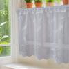 Breathable Sheer White Curtains for Window Stylish Lace Designs Kitchen Dining Decoration