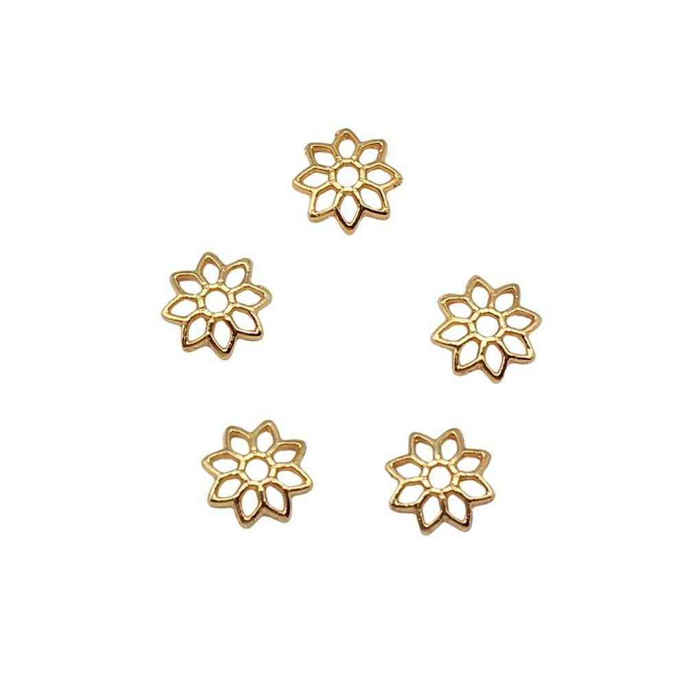 Multi Color Swirl Flower Bead Caps Spacer Beads For Jewelry Making Components