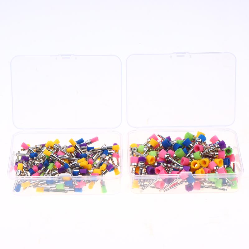 100 Bucăți/Pachet Periuțe de Lustruit Dentare Dezinfectabile Perie cu Peri de Nailon Periuțe de Lustruit Albire Dinți Periuțe Prophy Materiale Dentare