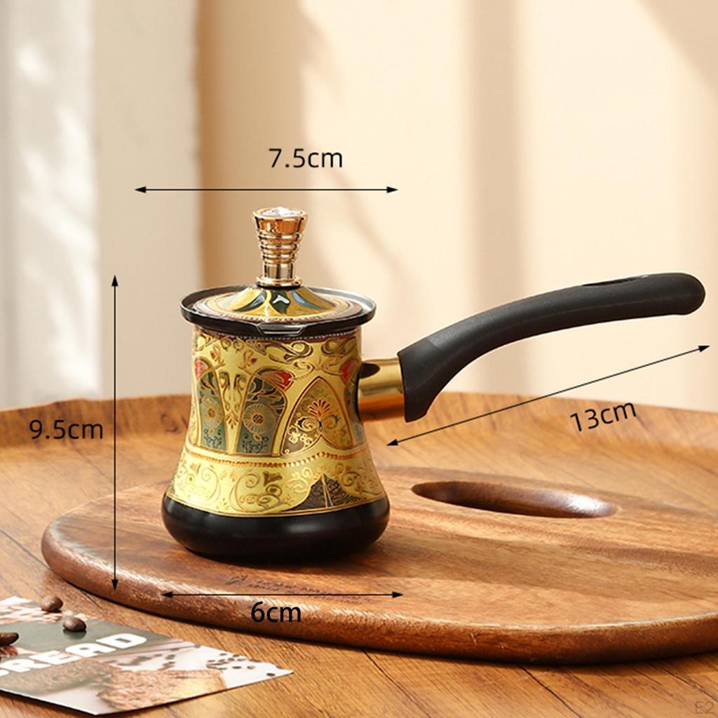 Kaffeekanne Butter Milchwärmer Kanne Ausgießer gegen Überlaufen Leicht zu reinigen Geschenk Teekanne Schokolade schmelzen