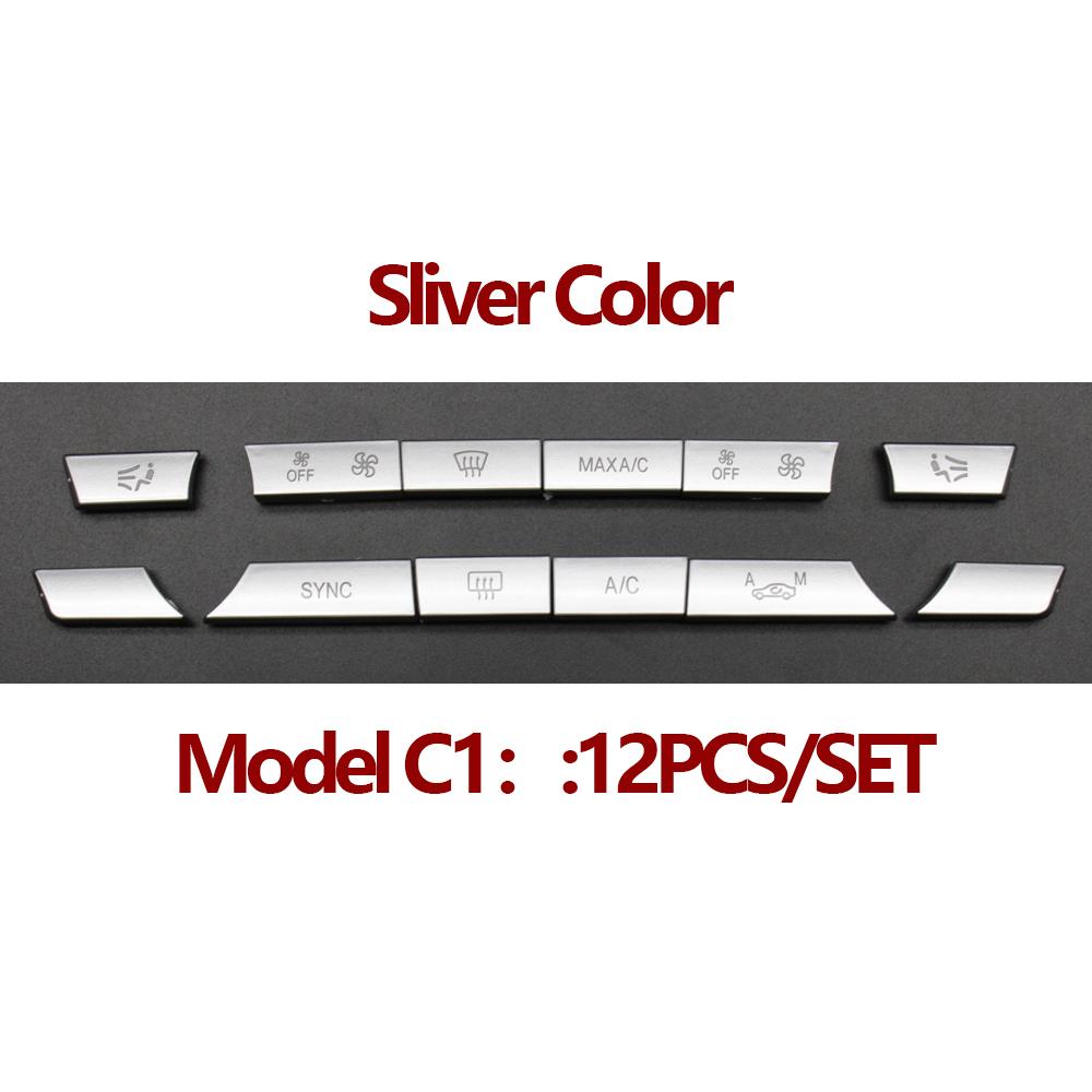 Sliver Color Dashboard Air Conditioning Temperature Control Ac Buttons Caps For BMW 5 6 7 Series F10 F01 F02 520 530