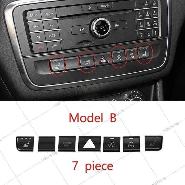 Air Conditioner Button Stickers for Mercedes Benz GLA X156 CLA C117 A Class B Class W176 2013-2017 Car Interior Accessories