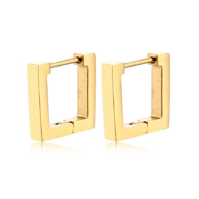 

Панк-рок из нержавеющей стали, 3 цвета, мини-серьги с геометрическим рисунком, новые модные серьги-кольца для женщин и мужчин, модный подарок для вечеринки B1