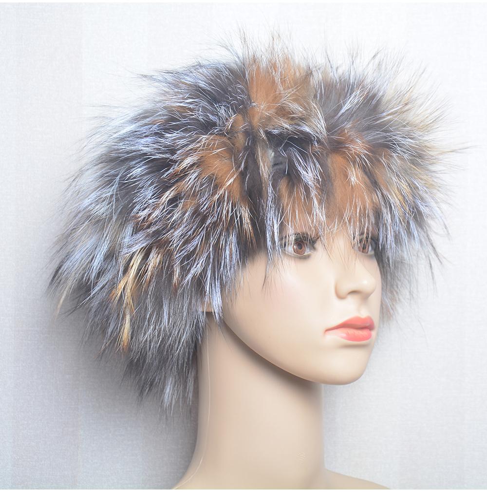 Real Fox Fur Scarf Fur Headband Women Winter Ring Fox Fur Scarves Luxury Neck Warmer Good Elastic 100% Natural Fur Mufflers