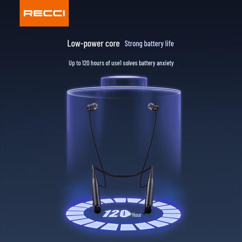 Recci REP-W65 Neckband Bluetooth Sports Earphones