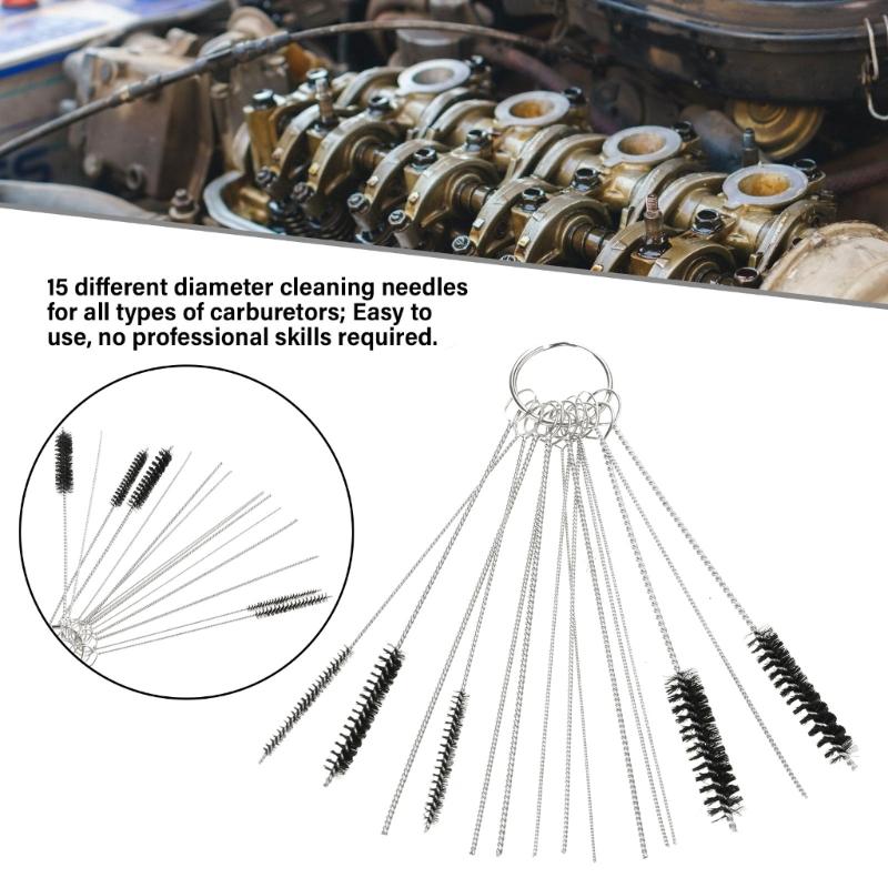 Motorbike Engine Care Carburetor Cleaning Needle Collection Dirt Ejector Tool Brush Boosts Fuels Economy Reduce Emission