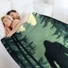 Bigfoot Believes In You And Is Behind You Throw Blanket Multi-Purpose bed plaid halloween Sleeping Bag Blankets