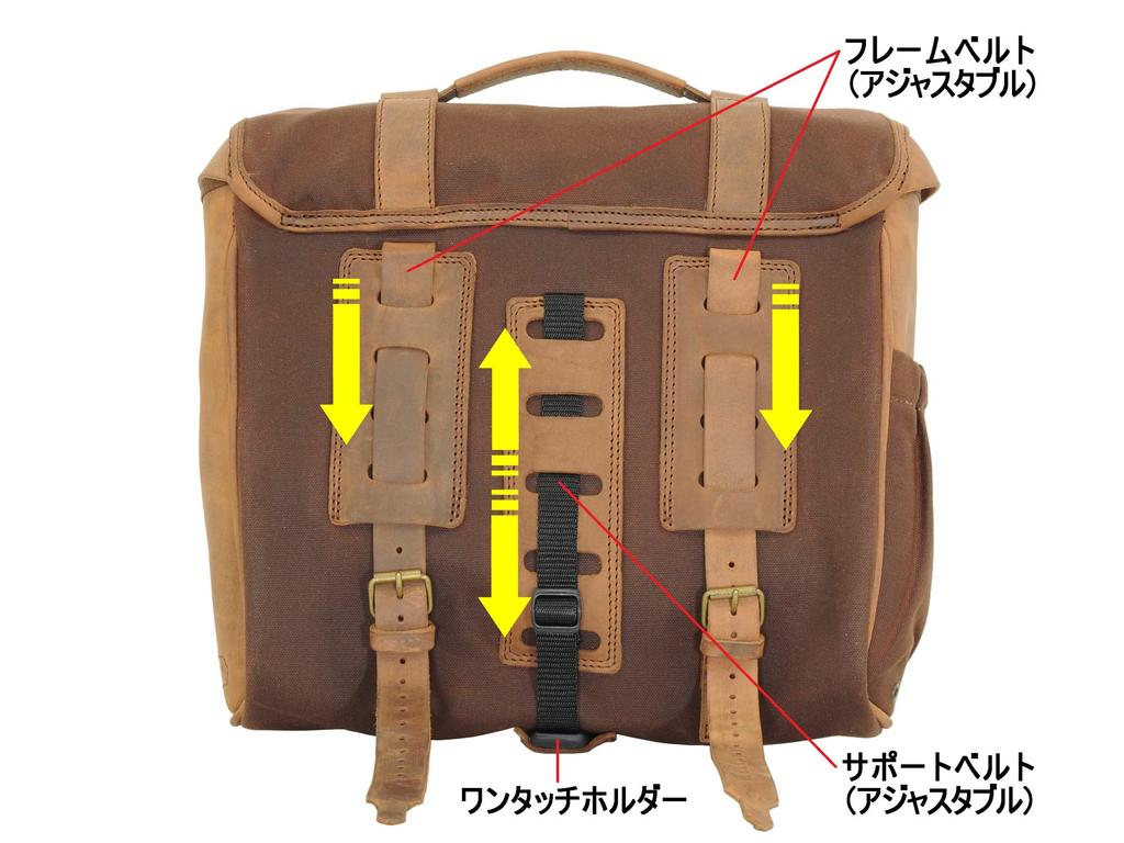 LONGRIDE Heritage Saddlebag Lid Flap Brown CUS131WBRO (12.5L)