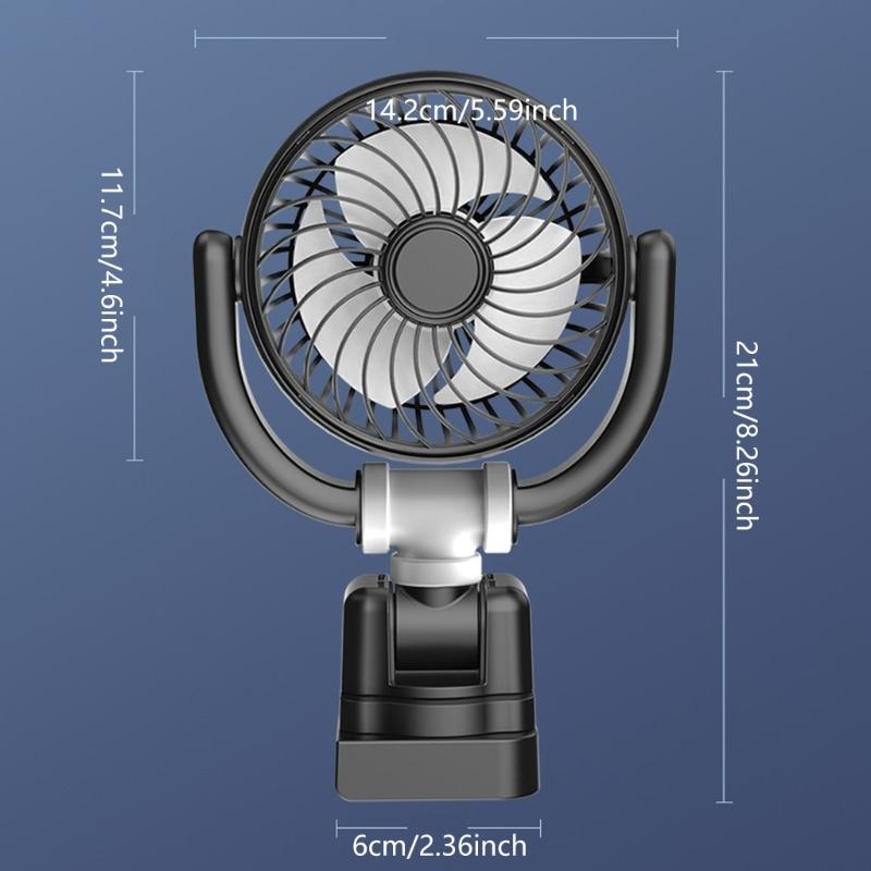 Portable Fan For Car Adjustable Car Central Control Screen Fan Low Noise Auto Accessories Air Circulation for Vehicle