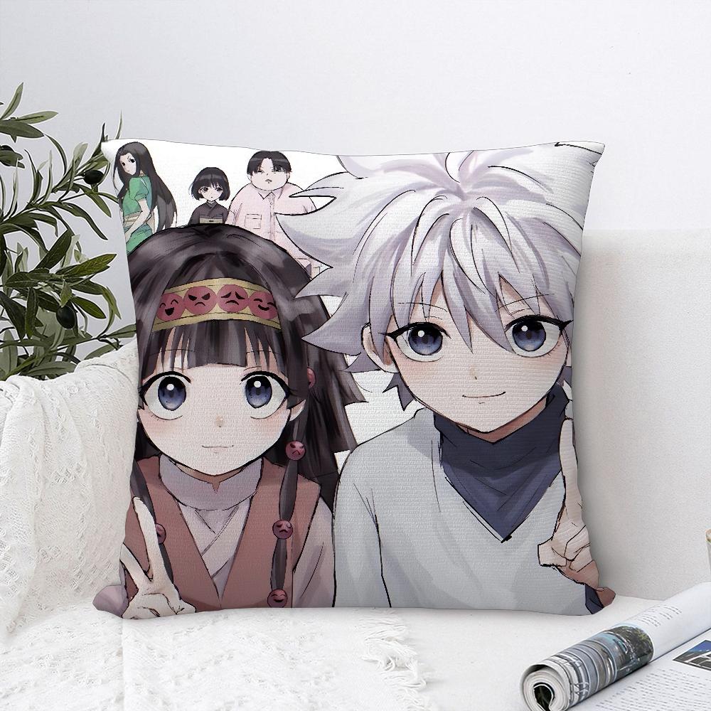Anime H-Hunter x Hunter Pillow Case Plush Fabric Soft Pillowcase Double Sided Print Cushion Cover Throw Pillow Cover