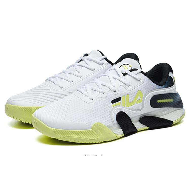 New FILA POTENZA Low Top Tennis Shoes Men's White Black Yellow A12M231501FWT