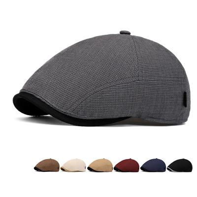 Sommer Herren Barett Dünne Schiebermützen Britische Achteckige Kappe