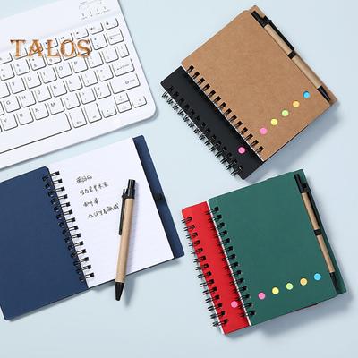 Snap-On συνδυασμένο σημειωματάριο με στυλό Graduation Inspirational Kraft Spiral Notebook με κολλώδεις ετικέτες ευρετηρίου