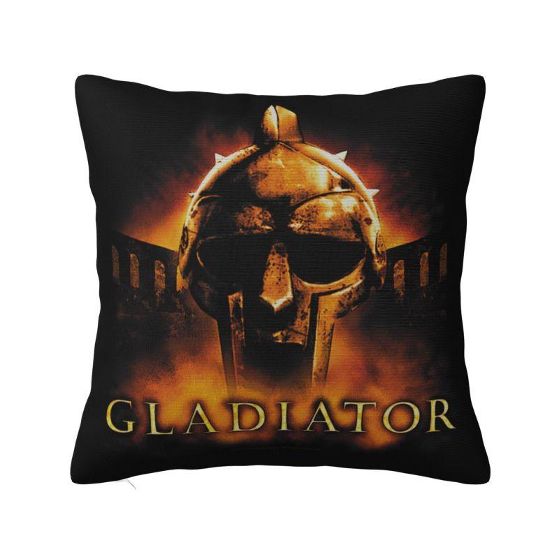 Custom Nordic Gold Roman Imperial Eagle Cushion Cover For Sofa Soft Spqr Medallion Edition Over Black Leather Pillow Case