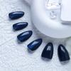 30Pcs Glitters Cats Eye Press On Nail Almond Fake Nail Full Cover Glues On Nail Acrylic Artificial Nail Stick On Nail