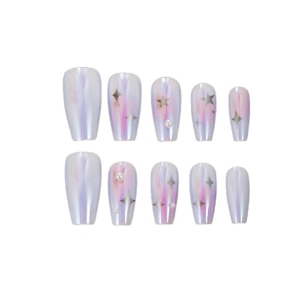 Trendy Wearable French Edge Nail Tips: 30-Piece Spicy Girl Fake Nails - Popular In Europe & America