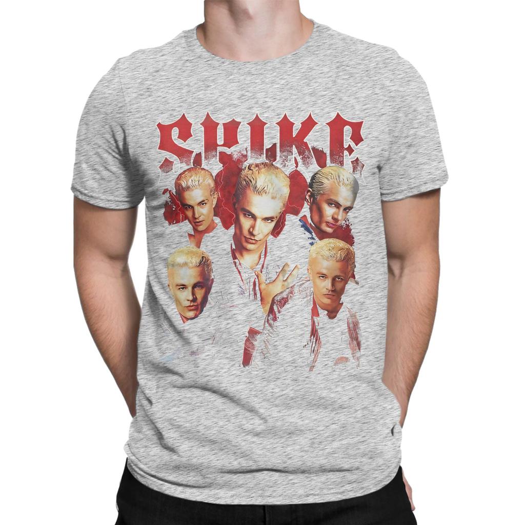Vintage Buffy Vampire Spike Novelty 100 Cotton Tshirt Buffy The Vampire Slayer Band Tops Tees For Unisex