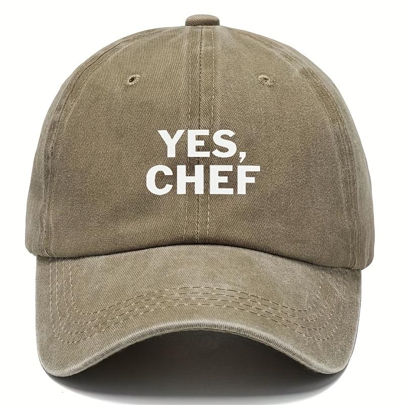 Vintage Baseball Cap YES CHEF Adjustable Baseball Cap  100 Rayon Vintage Washed Unisex Trucker Hat for Men  Women