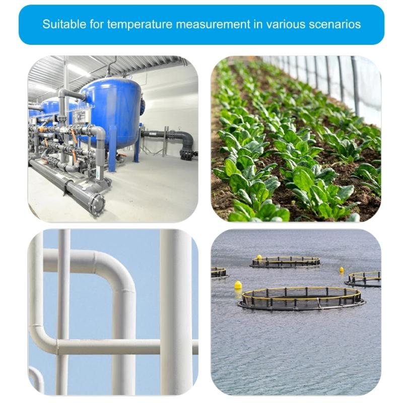 Industrial Digital Temperature Gauges Threaded Probes  System Heat Resistant Digital Thermometers Suitable for Boiler Line