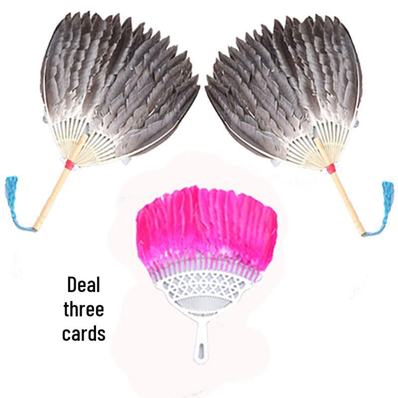 Handheld Goose Feather Fan for Summer - Classic Style for Children & Adults