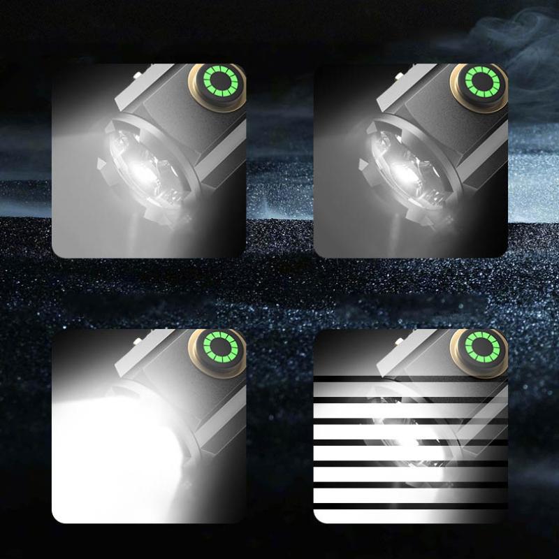 Dreiaugiges Monster Taschenlampe Hochleistungs-3LED18650 Aluminiumlegierung Taschenlampe USB wiederaufladbar Outdoor wasserdicht magnetische Saug-Arbeitsleuchte