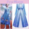 Nádherné dlouhé šaty Elsa Zmrazené království 2 Kostým Královny sněhu Cosplay pro dívky 3-10 let