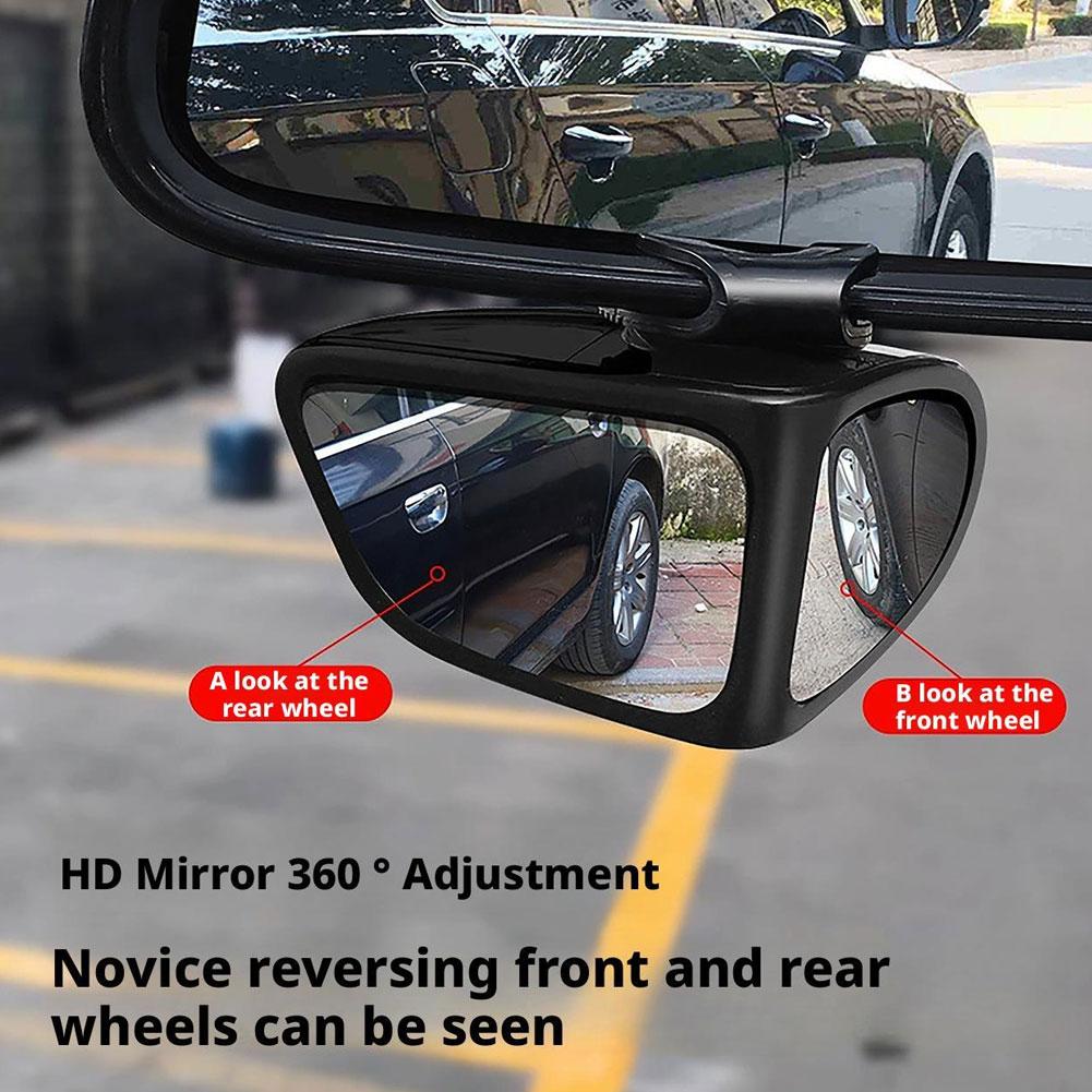 Car Blind Spot Mirror 360° Adjustable Auto Auxiliary Rearview Convex Mirror Eliminate Blind Spots And Avoid Vehicle Collisions