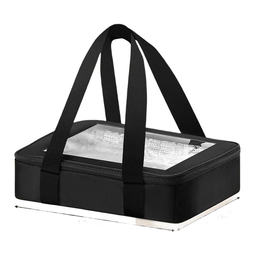 

Stackable Insulated Food Carrier Bag With Lid Aluminum Foil Pan Holder Handle 33*27*7cm Insulated Bag Barbecue Tools Bags China Mainland