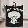 Alastor Hazbins Hotels Characters  Blanket Flannel Spring Autumn Radio Demon Portable Throw Blanket for Home Office Bedspread